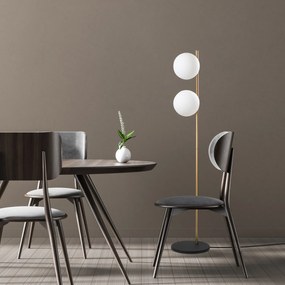 Candeeiro de Pé Dual – Dourado – 30 x 30 x 155 cm