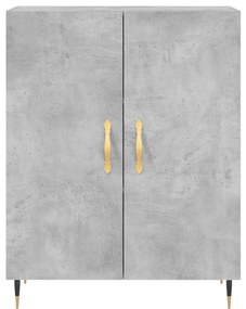 Armário alto 69,5x34x180 cm derivados de madeira cinza cimento