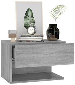 Mesa de cabeceira montagem na parede cinzento sonoma