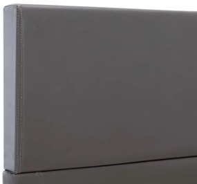 Estrutura de cama 90x200 cm couro artificial cinzento