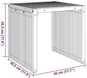 Mesa Lateral de Jardim 45x42,5x45 cm Madeira Sólida de Teca