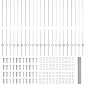 Postes de Cerca 10 pcs U-Channel 120 cm Aço Galvanizado
