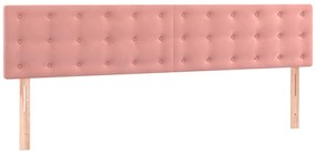 Cama com molas/colchão 200x200 cm veludo rosa
