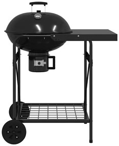 Carro de Carvão Parilla com Tampa Preta 96x72x113 cm em Metal