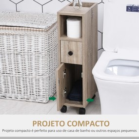 Móvel de Apoio Rest para Casa de Banho - Carvalho - Design Minimalista