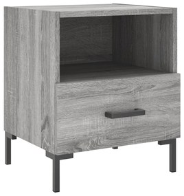 Mesas de cabeceira 2 pcs derivados de madeira sonoma cinza