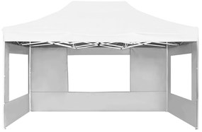 Tenda dobrável profissional com paredes alumínio 4,5x3m branco