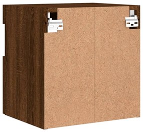 Móvel parede p/ TV c/ luzes LED 40x30x40 cm carvalho castanho