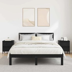 vidaXL Mesas de Cama 2 pcs Carvalho Preto 40x35x50 cm Madeira Engenharia