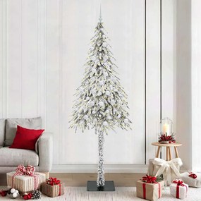 vidaXL Árvore de Natal com 300 LEDs com suporte Branco 210 cm PE e Aço
