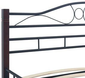 Estrutura de cama 160x200 cm metal preto