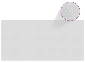 vidaXL Película p/ piscina PE solar flutuante 549x274 cm cinzento
