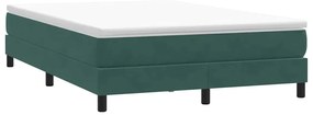 vidaXL Box Cama de Molas sem Colchão Verde Escuro 140x210 cm Veludo