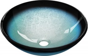 Mexen Mira lavatório de vidro de bancada 42 x 42 cm, azul - 24124247