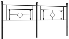 Cabeceira de cama 193 cm metal preto