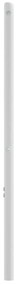 Cabeceira de cama 75 cm metal branco