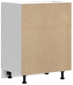 Armário base cozinha Porto derivados madeira branco brilhante