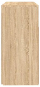 Aparador com luzes LED 80x35x75 cm carvalho sonoma