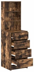 Highboard Carvalho Fumado 40x41x135 cm Madeira de Engenharia