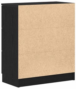 Buffet de Carvalho Preto vidaXL 60x30x70 cm Feito de Madeira Ingenerad