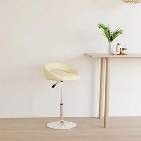 vidaXL Banco de bar couro artificial cor creme