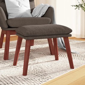 vidaXL Apoio de pés 45x29,5x35 cm tecido cinzento-acastanhado