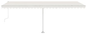Toldo automático com LED e sensor de vento 600x300 cm cor creme