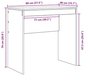 Escrivaninha Rústica Acabamento Madeira Velha Madeira