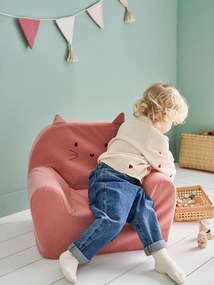 Cadeirão personalizável, em espuma, Gato rosa-velho