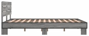 Estrutura de cama 120x190 cm derivados madeira/metal
