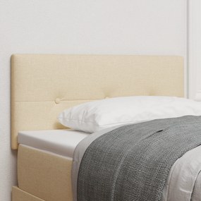 Cabeceira vidaXL Estofada com Botões Creme 100 cm Tecido