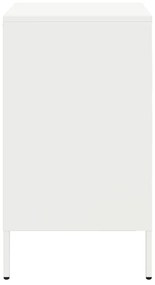 Mesa de cabeceira 36x39x68 cm aço branco
