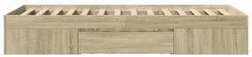 Estrutura cama s/ colchão derivados de madeira carvalho sonoma
