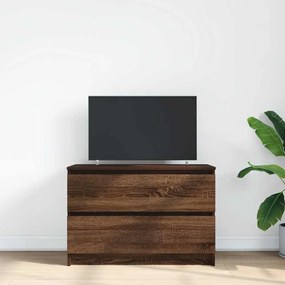 Móvel de TV 80x35x54 cm derivados de madeira carvalho castanho