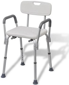 Cadeira de chuveiro alumínio branco