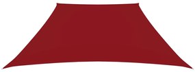 Para-sol estilo vela tecido oxford trapézio 2/4x3 m vermelho