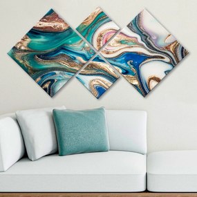 Pintura Decorativa MDF (4 Peças) 4MDF1033479244 – Multicolor – 40 x 40