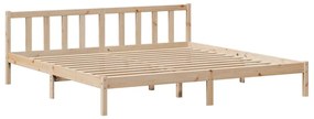 Cama com estante sem colchão 200x200 cm pinho maciço
