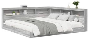 Cama estante Cinza Sonoma 180x200 cm Madeira engenheirada