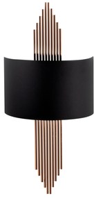 Aplique de Parede 617 – Preto e Cobre – 75 x 10 x 22 cm
