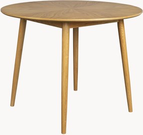 Mesa de jantar redonda em madeira de carvalho Fabio, vários tamanhos