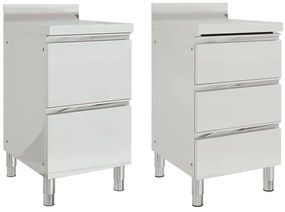 Armários de cozinha comerciais 2 pcs aço inoxidável