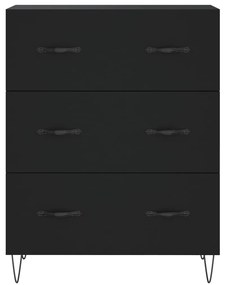 Armário alto 69,5x34x180 cm derivados de madeira preto