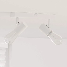 vidaXL Spotlight de Teto 2 Vias Ajustáveis Branco E27