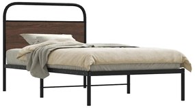 vidaXL Estrutura cama s/ colchão derivados madeira carvalho castanho