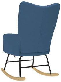 Cadeira de baloiço tecido azul