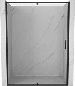 Mexen Exo porta de duche pivotante 155 cm, transparente, preta - 819-155-000-70-00