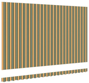 Tecido de Substituição de Toldo para Estrutura 5x3 m Verde e Amarelo