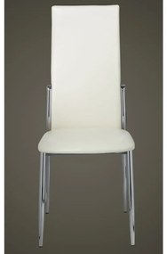 Cadeiras de jantar 6 pcs couro artificial branco