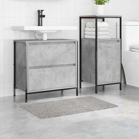 Toalha de banho vidaXL Retangular Cinza 50x80 cm Polipropileno Antider